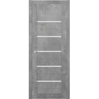 Межкомнатная дверь Юркас Stark ST1 ДО 60x200 (бетон светлый, стекло мателюкс матовое) в Гомеле