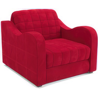 Кресло-кровать Мебель-АРС Барон №4 (микровельвет, красный кордрой)