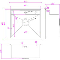 Кухонная мойка ARFEKA AF 520*490 + AF FSS304 + ZP DS SATIN + коландер