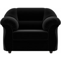 Интерьерное кресло Лига диванов Карнелла 105846 (микровельвет, черный)