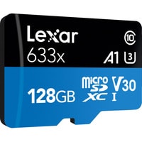 Карта памяти Lexar 633x microSDXC LSDMI128BB633A 128GB (с адаптером)
