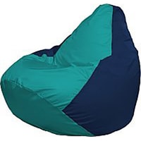 Кресло-мешок Flagman Груша Медиум Г1.1-286 (бирюзовый/тёмно-синий)