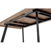 Кухонный стол Дамавер Brick M 140 (коричневый/черный)