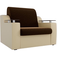 Кресло-кровать Лига диванов Сенатор 100694 80 см (коричневый/бежевый)