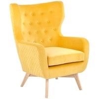 Интерьерное кресло Halmar Marvel (желтый/натуральный)