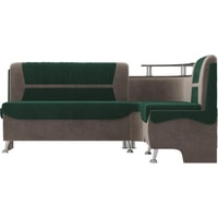 Угловой диван Mebelico Сидней 107372 (правый, зеленый/бежевый)
