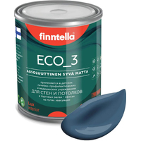 Краска Finntella Eco 3 Wash and Clean Bondii F-08-1-1-LG251 0.9 л (лазурно-серый)