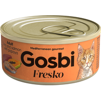 Консервированный корм для кошек Gosbi Fresco Adult Tuna with Salmon & Papaya (Тунец с лососем и папайей) 70 г