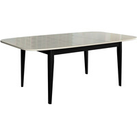 Кухонный стол Васанти плюс Партнер ПС-16 110-150x70 (бежевый глянец/черный)