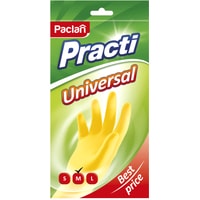Латексные перчатки Paclan Practi Universal M (желтый)