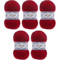 Пряжа для вязания Alize Lanagold 800 390 (800 м, вишневый, 5 мотков)