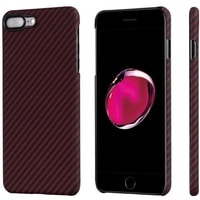 Чехол для телефона Pitaka MagEZ Case Pro для iPhone 8 Plus (twill, черный/красный)