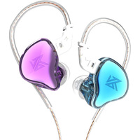 Наушники KZ Acoustics EDC (без микрофона, фиолетовый/голубой)