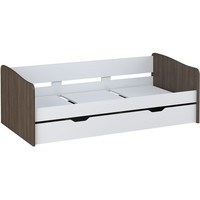 Кровать с выдвижным спальным местом Polini Kids Simple 4210 (белый/трюфель)