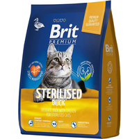 Сухой корм для кошек Brit Premium Cat Sterilized Duck & Chicken для взрослых стерилизованных кошек с уткой и курицей 2 кг