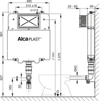 Инсталляция для унитаза Alcaplast A1112B