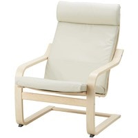 Интерьерное кресло Ikea Поэнг (березовый шпон/кимстад бежевый) 992.956.49