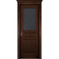 Межкомнатная дверь ОКА Валенсия 90x200 (античный орех/стекло графит)