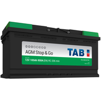 Автомобильный аккумулятор TAB Stop & Go AGM (105 А·ч)