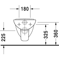 Унитаз подвесной Duravit D-Code (221109) (без сиденья)