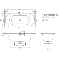 Ванна Villeroy & Boch Cetus 180x80 UBQ180CEU2V-01