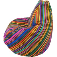 Кресло-мешок LoftyHome Груша L (велюр, штрихи принт)
