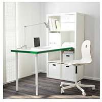 Стол Ikea Каллакс (белый/зеленый) [591.230.37]