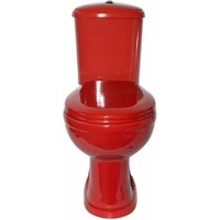 Унитаз напольный Оскольская керамика Дора Стандарт горизонтальный выпуск (красный)