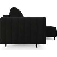 Угловой диван Мебель-АРС Маркфул/Флорент (велюр черный НВ-178 17)