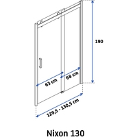 Душевая дверь Rea Nixon-2 130