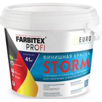 Краска Farbitex Profi Финишная с кварцем Storm 3 л (белый перламутр)