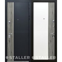 Металлическая дверь Сталлер Этна 205x96L (сонома дуб/сонома дуб)