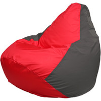 Кресло-мешок Flagman Груша Макси Г2.1-170 (серый темный/красный)