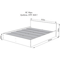 Кровать ДСВ Мори КРМ 1600.1 (графит)
