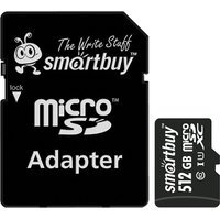 Карта памяти SmartBuy microSDXC SB512GBSDCL10-01 512GB (с адаптером)
