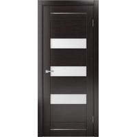 Межкомнатная дверь MDF-Techno Dominika 104 50x200 (орех темный, стекло лакобель белый)