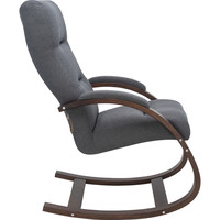 Кресло-качалка Leset Милано (орех текстура/малмо 95/серый)