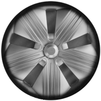 Набор колпаков на диски АКС – авто Брабус+ 13 40118 (серебристый/черный)