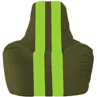 Кресло-мешок Flagman Спортинг С1.1-55 (тёмно-оливковый/салатовый)