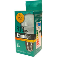 Светодиодная лампочка Camelion Е27 9Вт 3000K A60 15065