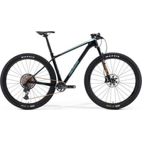 Велосипед Merida Big.Nine 8000 L 2021 (черный глянцевый/бирюзовый)