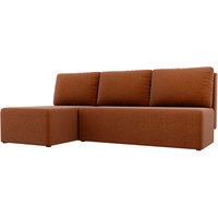 Угловой диван Mio Tesoro Берген левый (рогожка, коричневый)