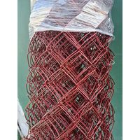 Строительная сетка Сетка-рабица в ПВХ 55х55 2.4мм 1.5x10м (рубиновый)