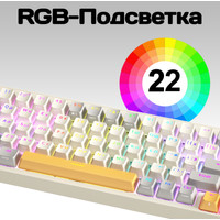 Клавиатура Cyberlynx ZA68 Beige Gray Yellow (TNT Yellow)