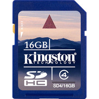 Карта памяти Kingston SDHC 16 Гб Class 4 (SD4/16GB)