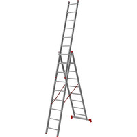 Лестница-стремянка Новая высота NV 123 алюминиевая трёхсекционная 3x9 ступеней