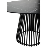 Кухонный стол M-City Terni 120 Matt 614M04921 (черный мрамор матовый/черный)