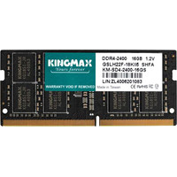 Оперативная память Kingmax 16ГБ DDR4 SODIMM 2400 МГц KM-SD4-2400-16GS