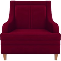 Интерьерное кресло Brioli Луи (велюр, B48 вишневый/светлые ножки)