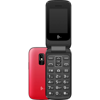 Кнопочный телефон F+ Flip 240 (черный/красный)